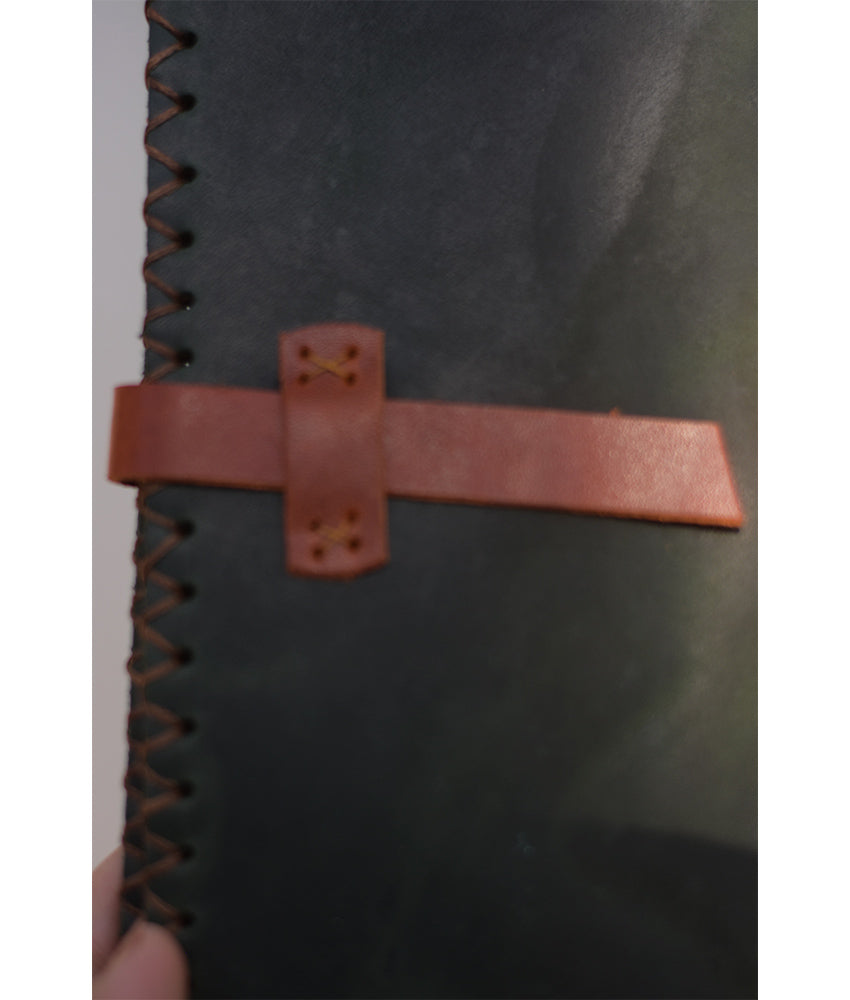 Dark Olive Green Leather Wallet handmade in Egypt and available at Jozee Boutique.