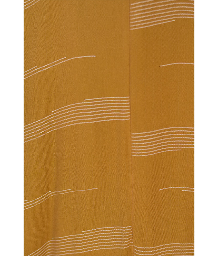 Mustard Viscose Kaftan with Hoodie