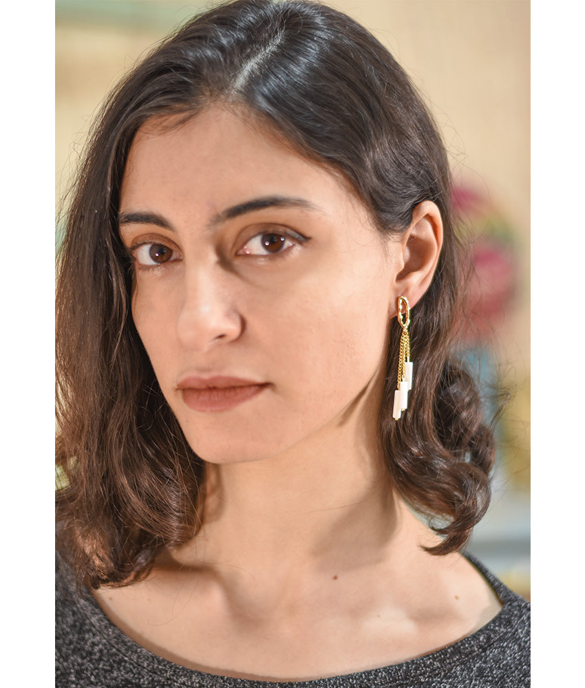 Gold Plated Earrings handmade in Egypt & available at Jozee boutique