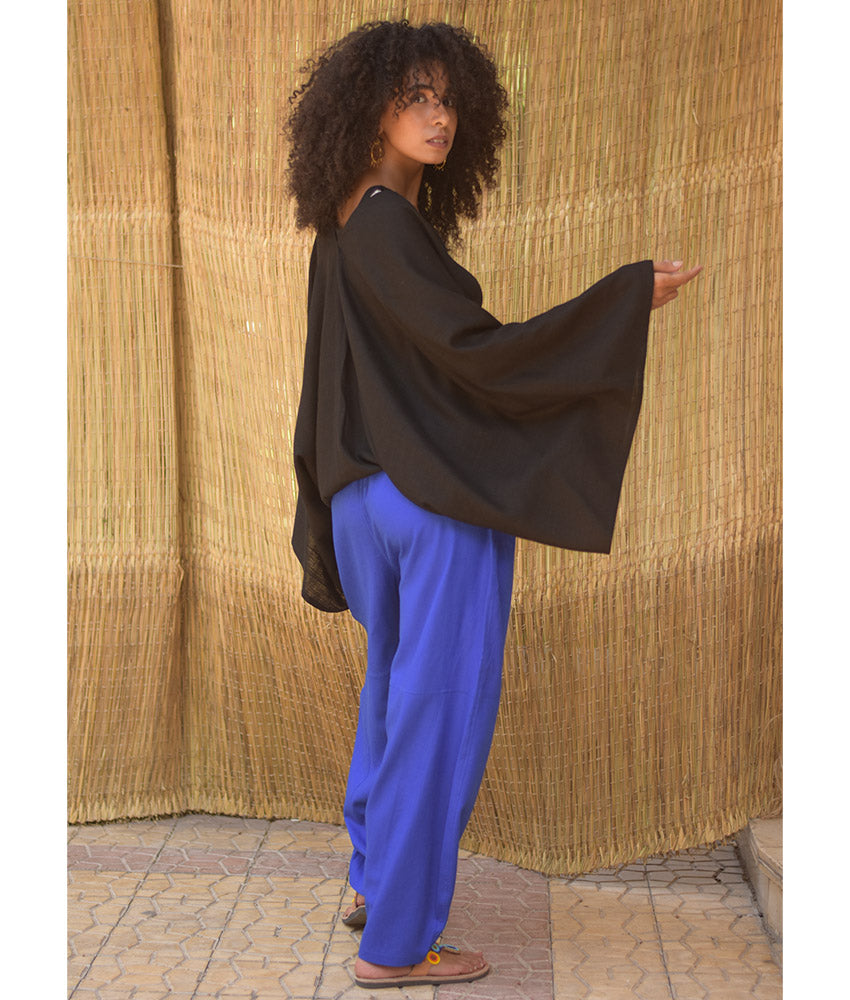 Black Linen Bolero