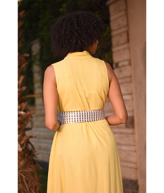Multicolored Silk & Cotton Loom Woven Double Wrap Belt handmade in Egypt and available at Jozee Boutique