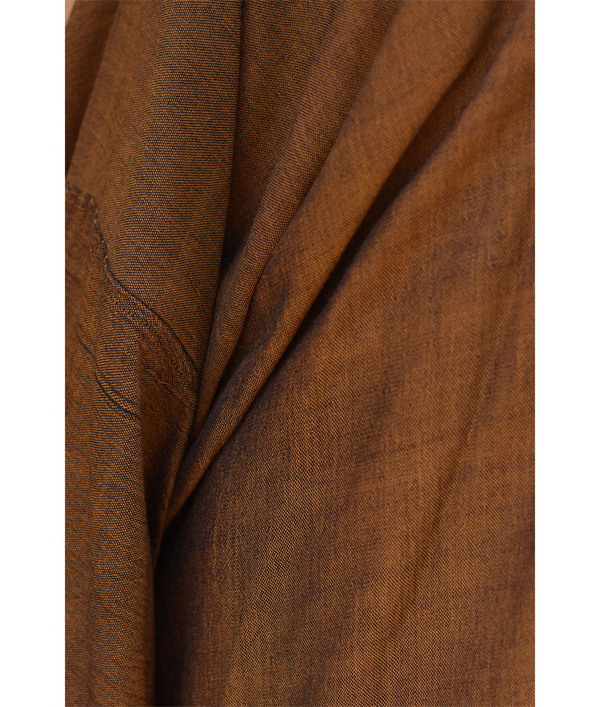 Cinnamon Brown Handwoven Viscose Cardigan handmade in Egypt & available at Jozee Boutique.