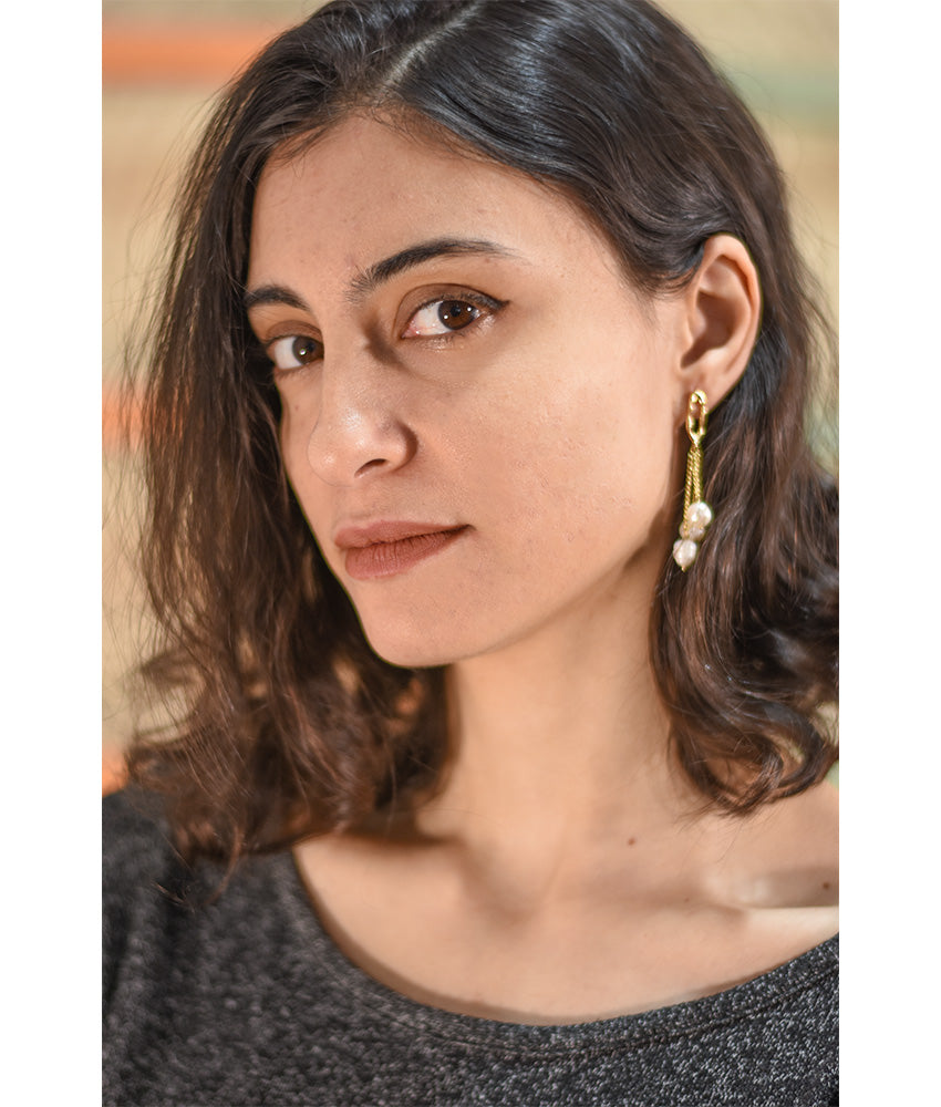 Gold Plated Earrings handmade in Egypt & available at Jozee boutique