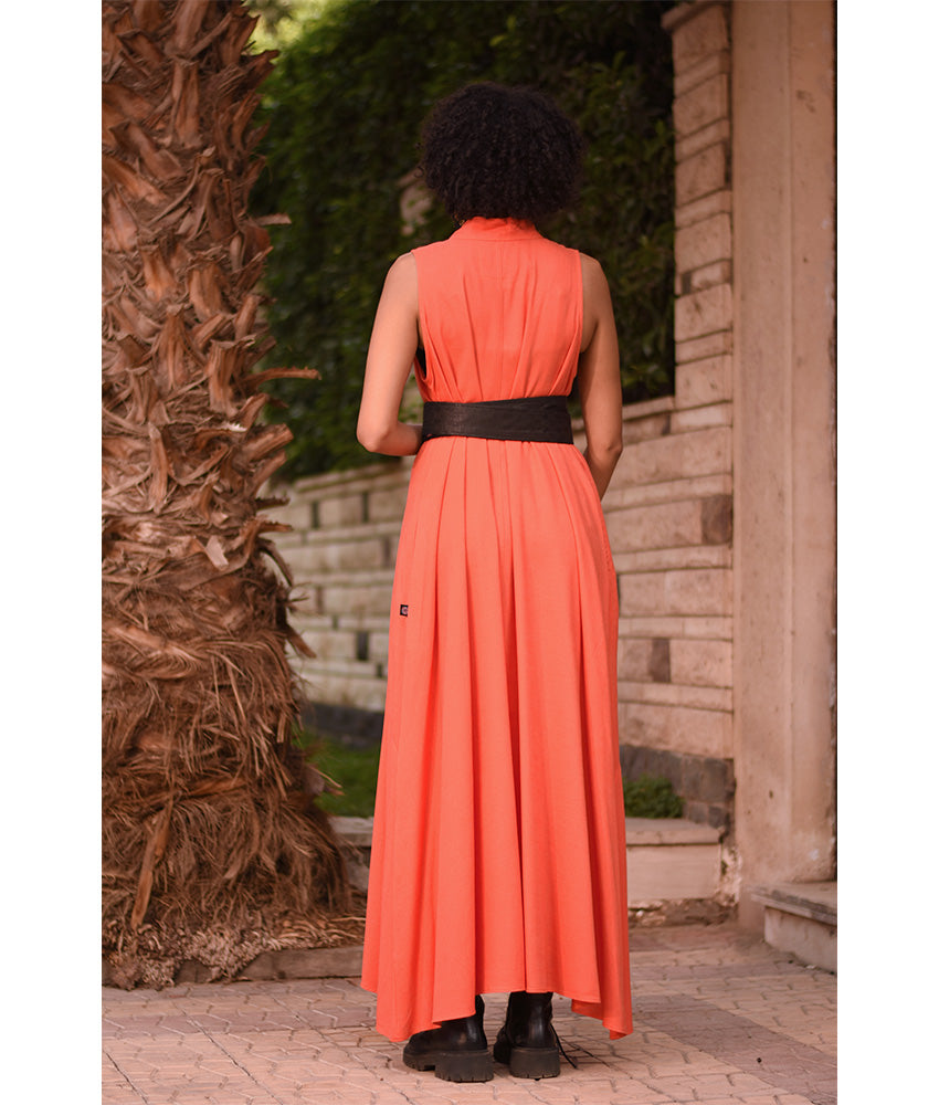Black Silk & Cotton Loom Woven Double Wrap Belt handmade in Egypt and available at Jozee Boutique