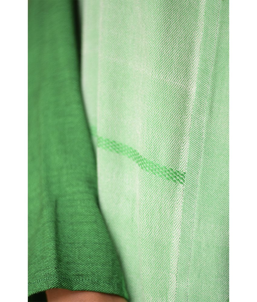 Shades of Green Viscose Midi Dress with Inspired Pattern handmade in Egypt & available at Jozee Boutique.