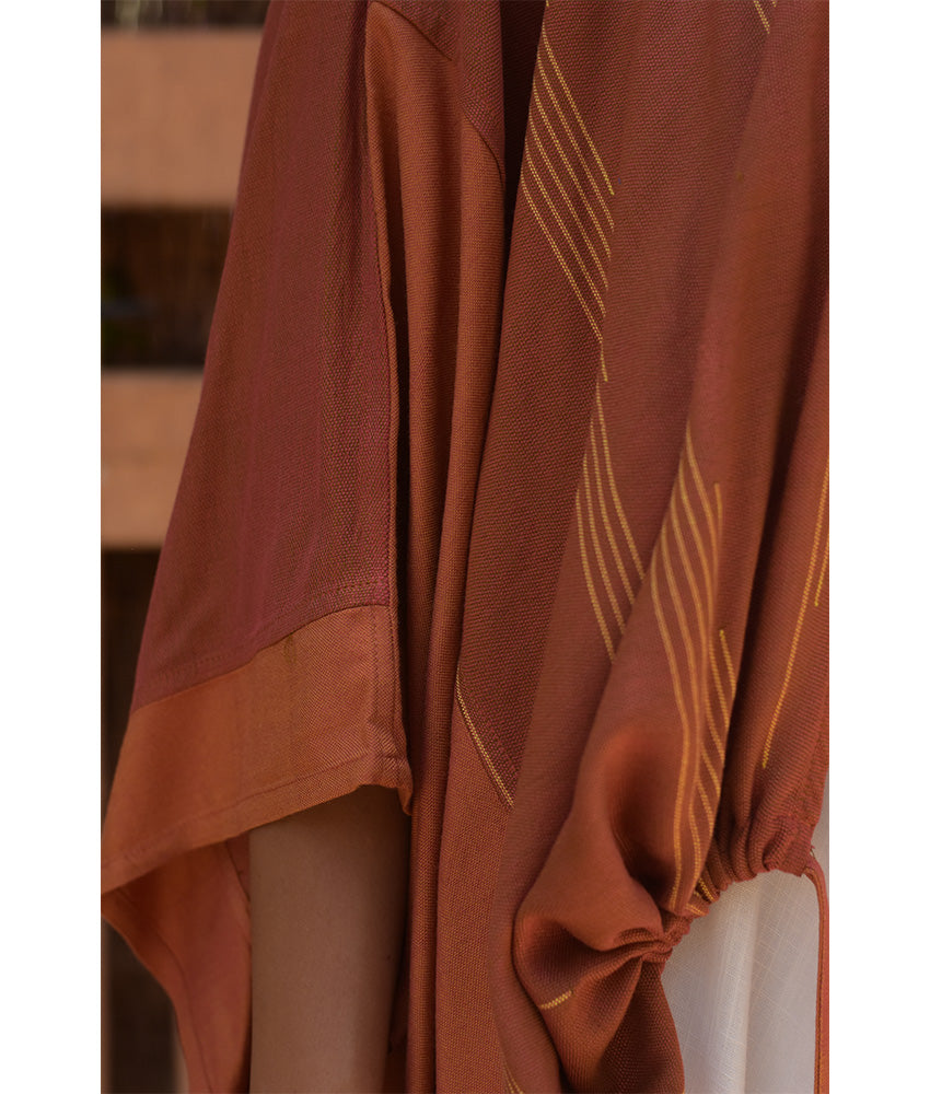 Rust orange Viscose Bolero handmade in Egypt & available at Jozee Boutique.