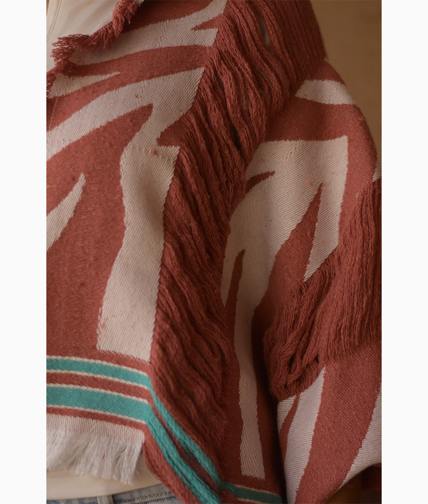 Reddish Brown Cardigan Handmade in Egypt & available at Jozee Boutique