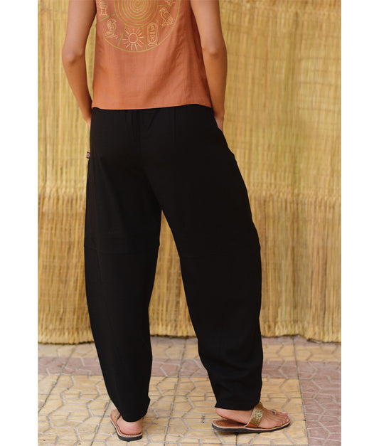 Black Wide Leg Linen Pants
