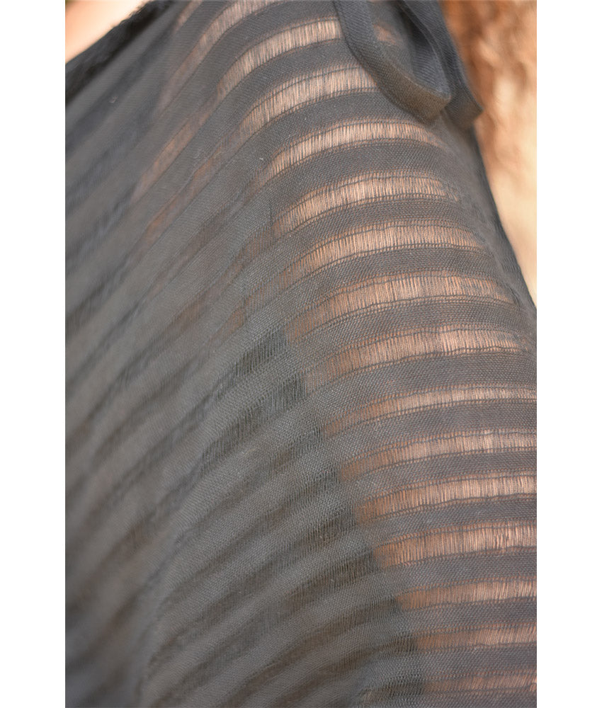 Black Handwoven Viscose Light Cardigan Handmade in Egypt & available in Jozee boutique