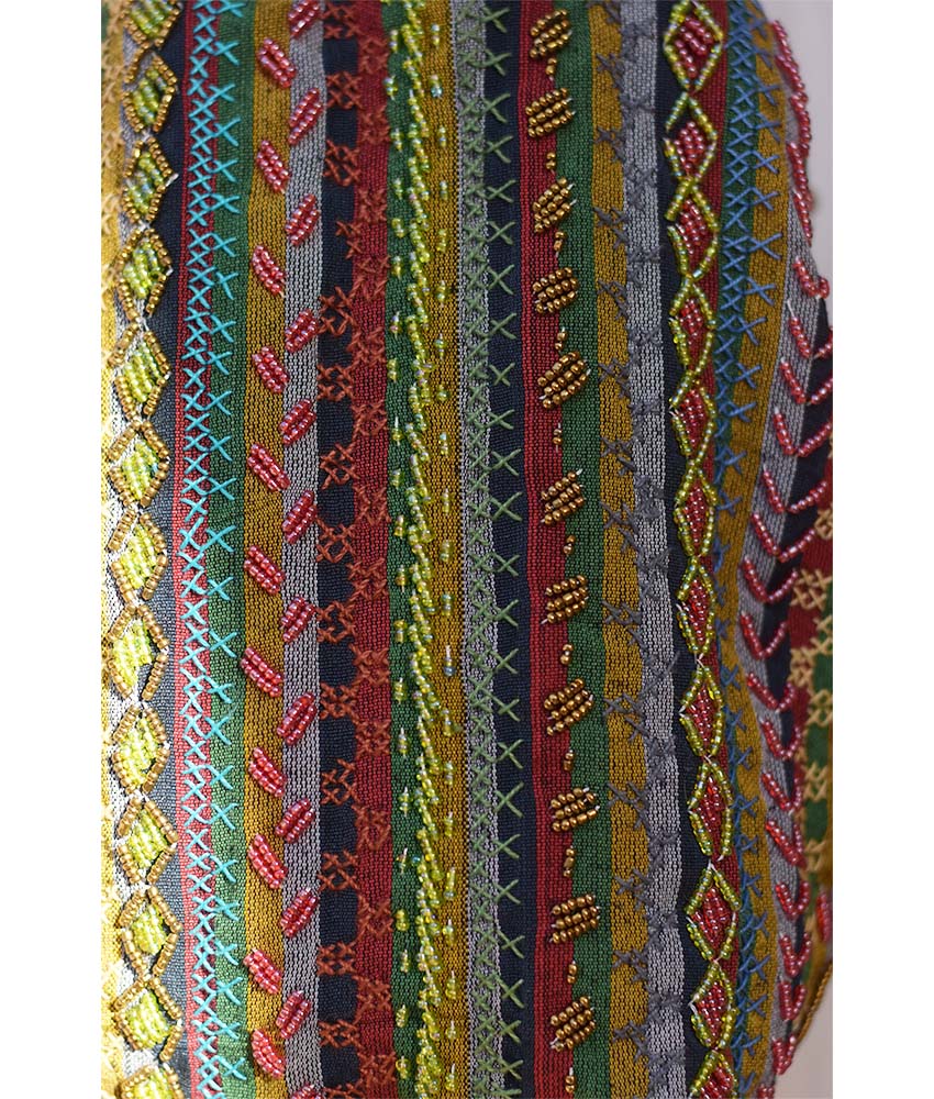 Multicolored Embroidered Saint Catherine Cross Bag handmade in Egypt & available in Jozee boutique