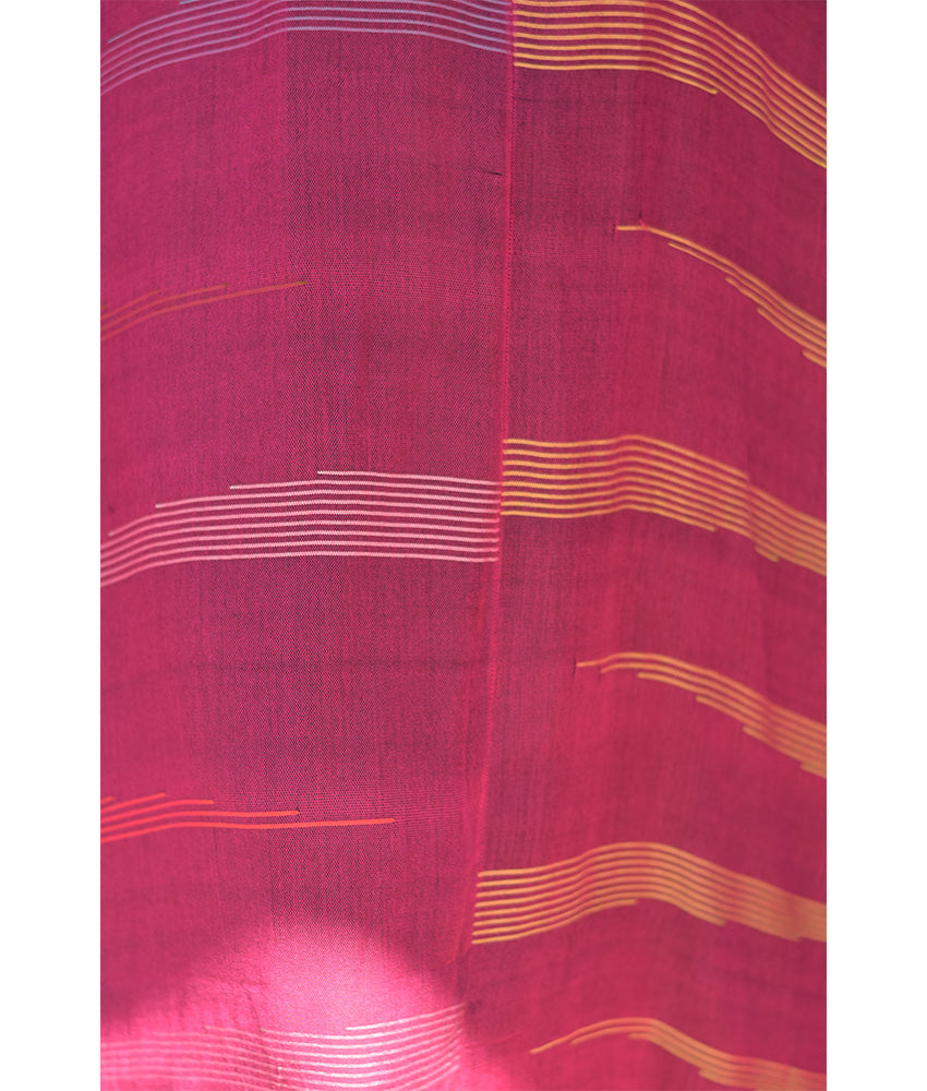 Fuchsia Viscose Kaftan with Hoodie
