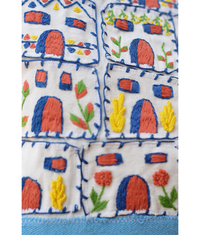 Off White Embroidered Tote Bag – Fatoum