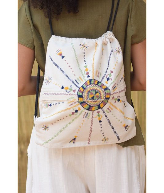 Off White Siwa Embroidered Backpack – Louisa