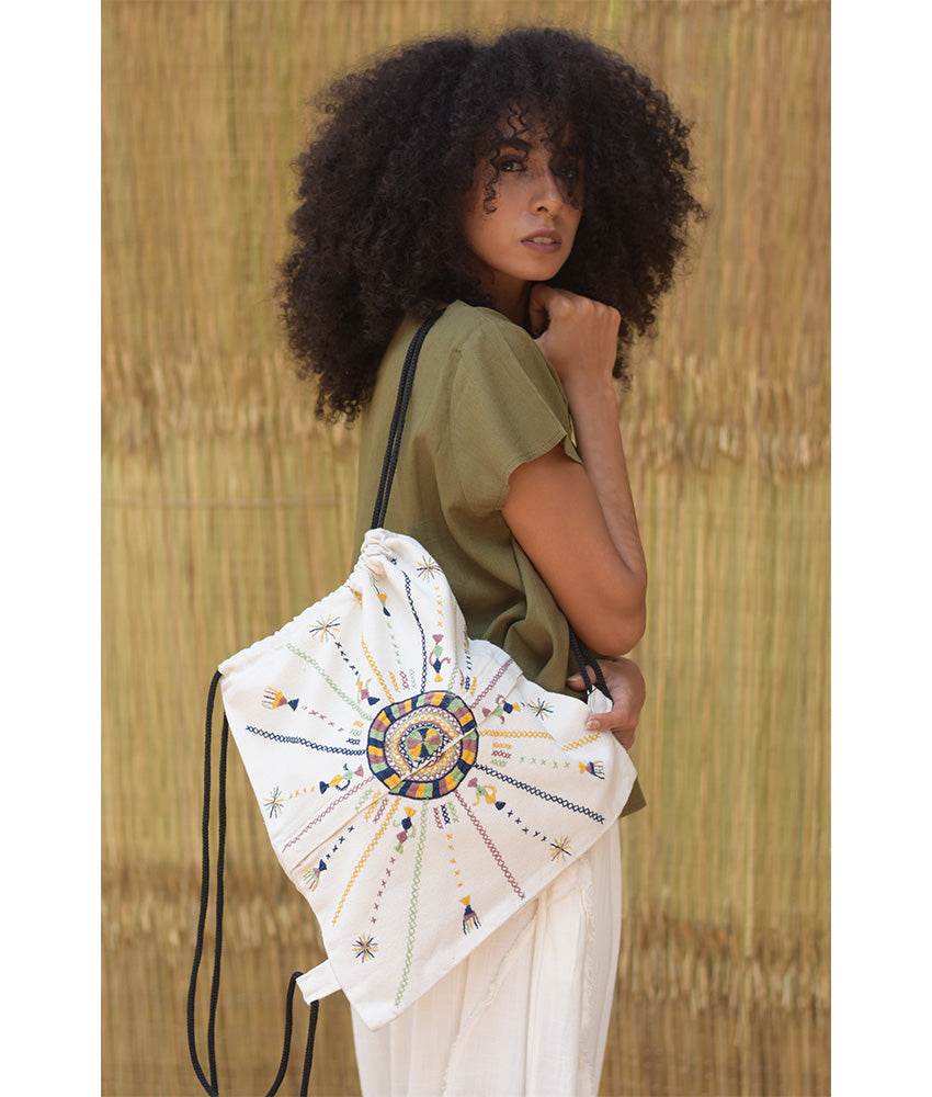 Off White Siwa Embroidered Backpack – Louisa