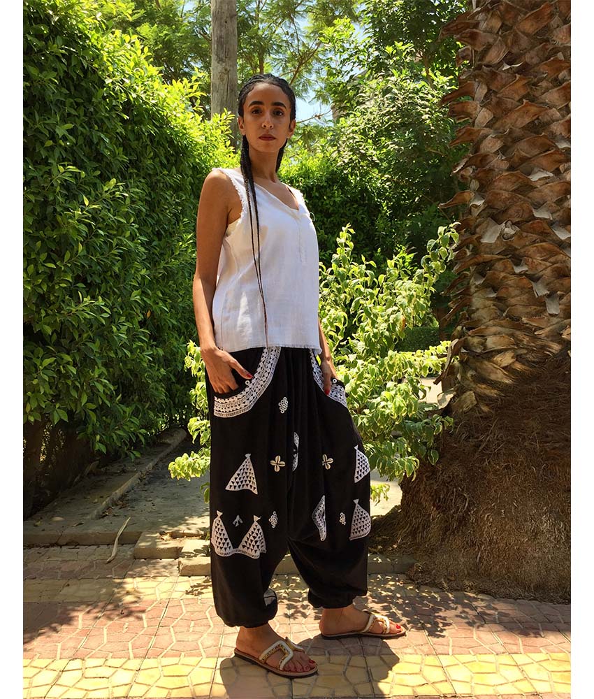 White Linen Top handmade in Egypt & available in Jozee boutique