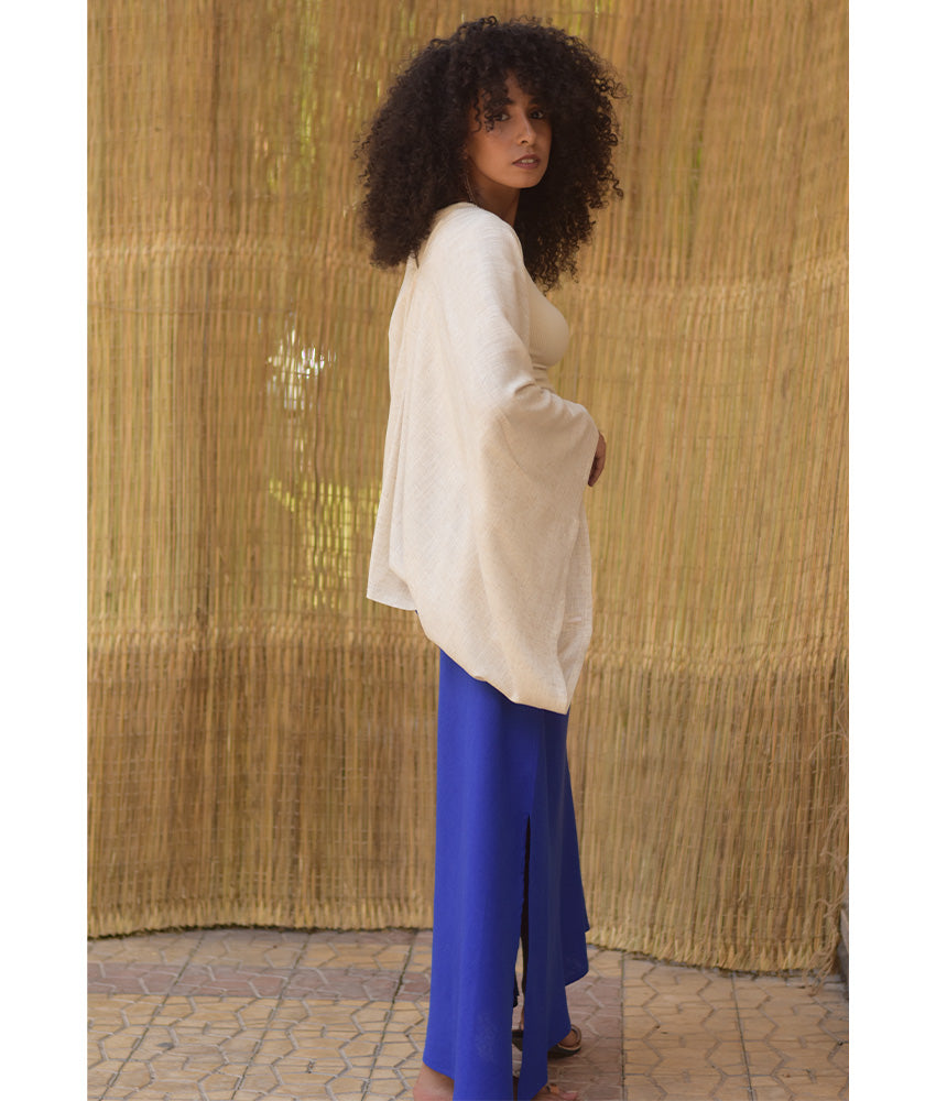 Off White Linen Bolero