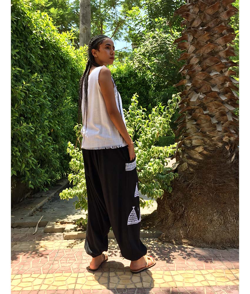 White Linen Top handmade in Egypt & available in Jozee boutique