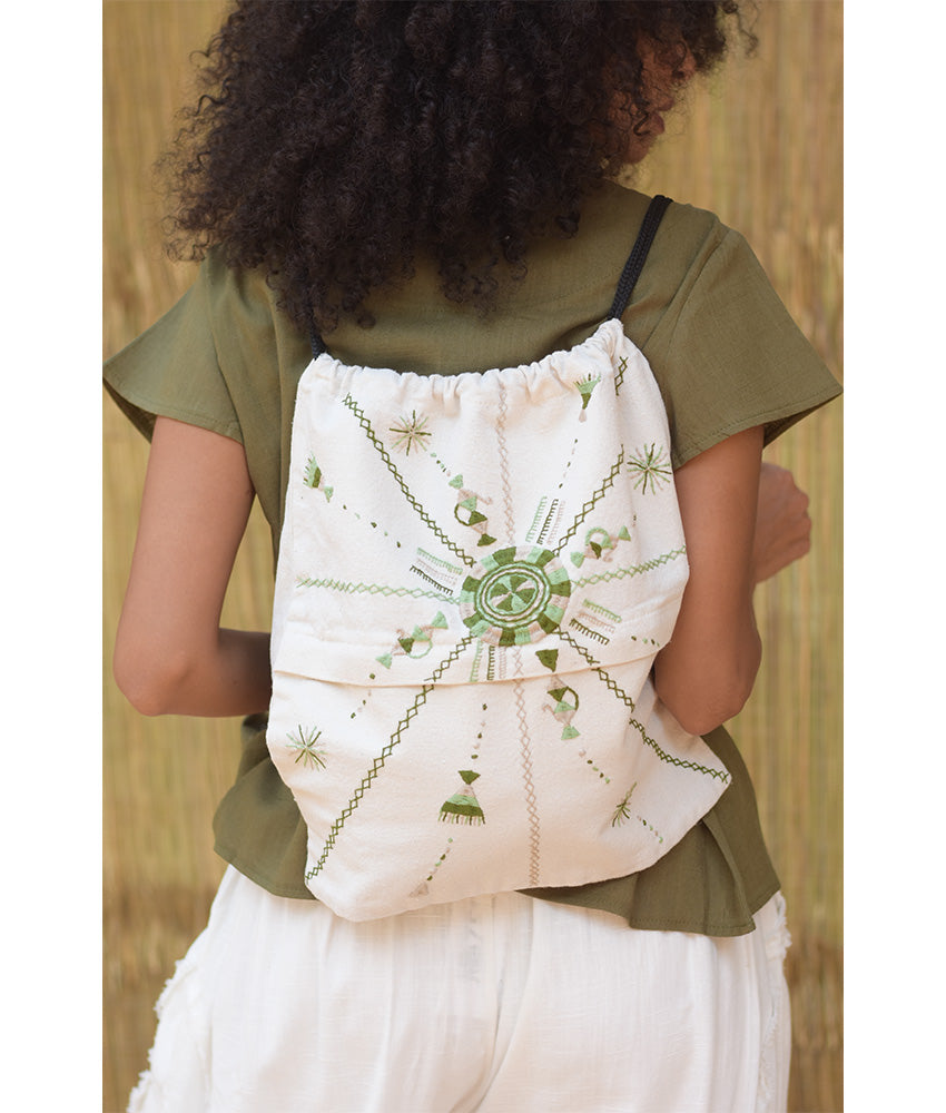 Off White Siwa Embroidered Backpack – Louisa