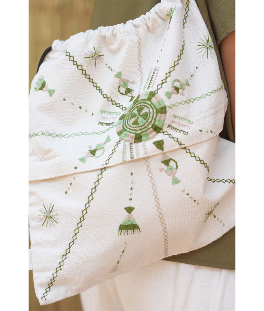 Off White Siwa Embroidered Backpack – Louisa