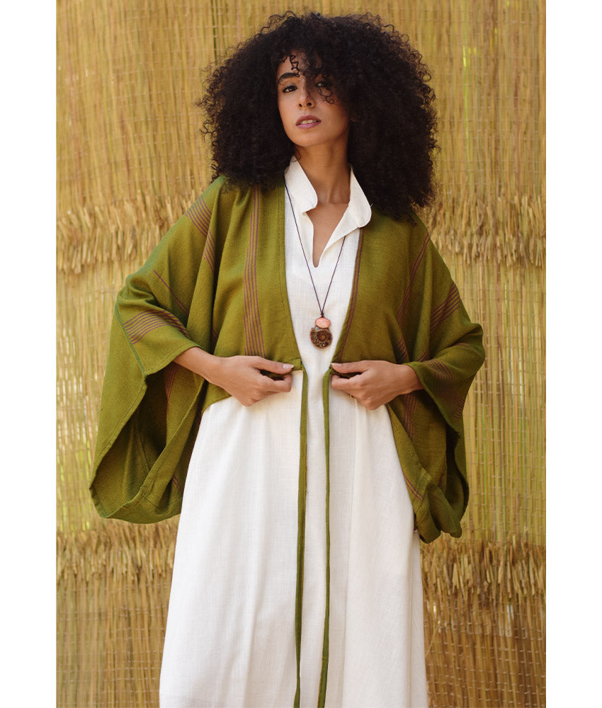 Olive Green Viscose Bolero