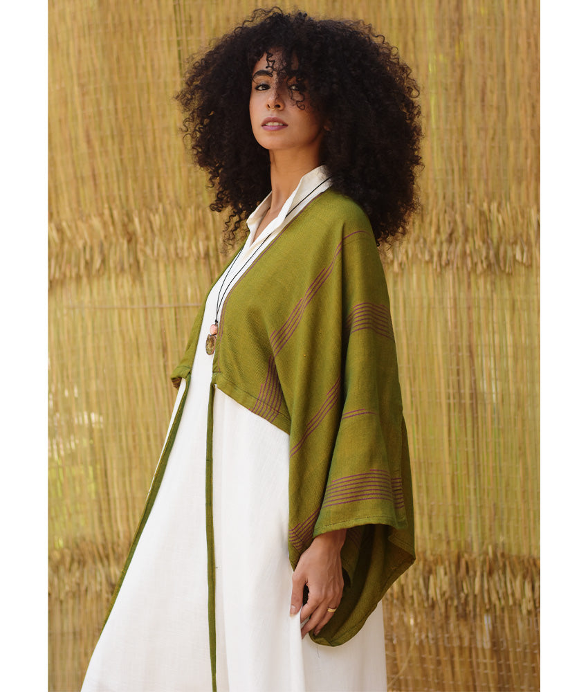 Olive Green Viscose Bolero