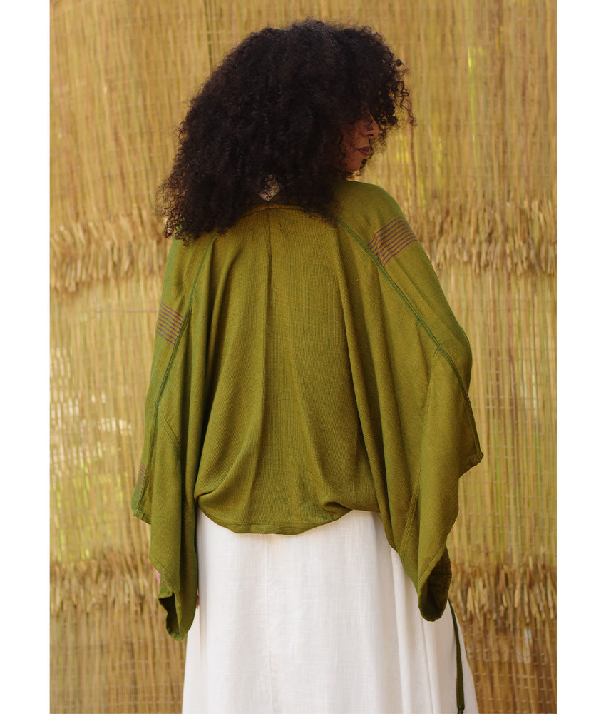 Olive Green Viscose Bolero