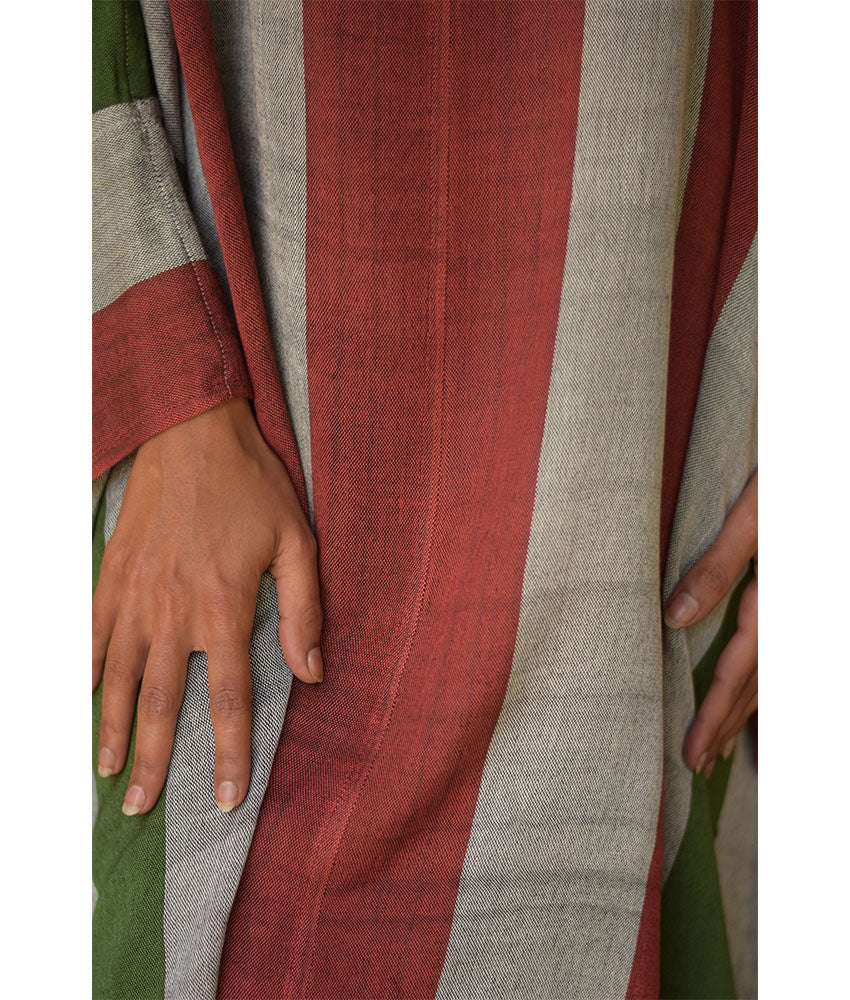 Multicolored Viscose Midi Dress with Inspired Pattern handmade in Egypt & available at Jozee Boutique.