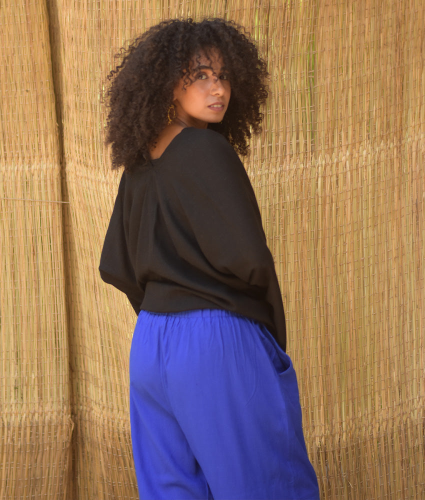 Black Linen Bolero