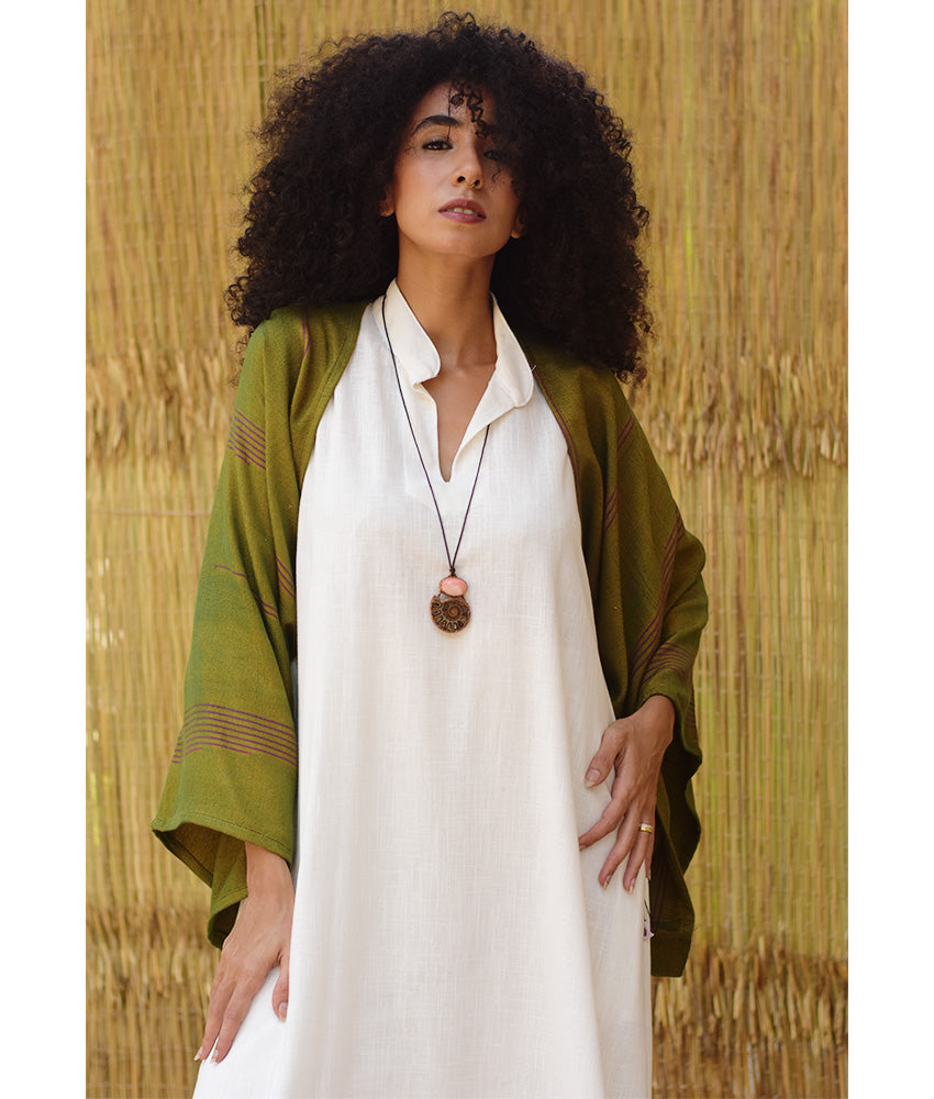 Olive Green Viscose Bolero