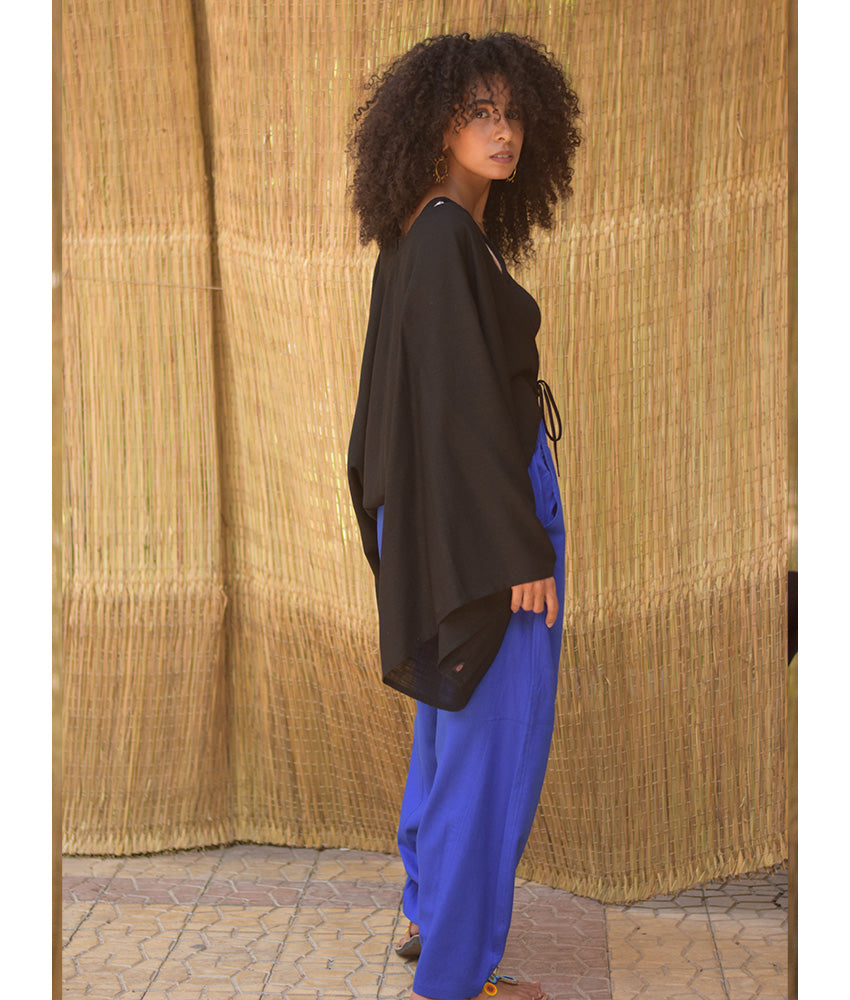 Black Linen Bolero