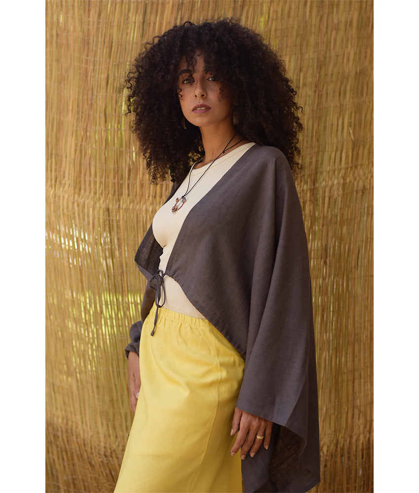 Grey Linen Bolero