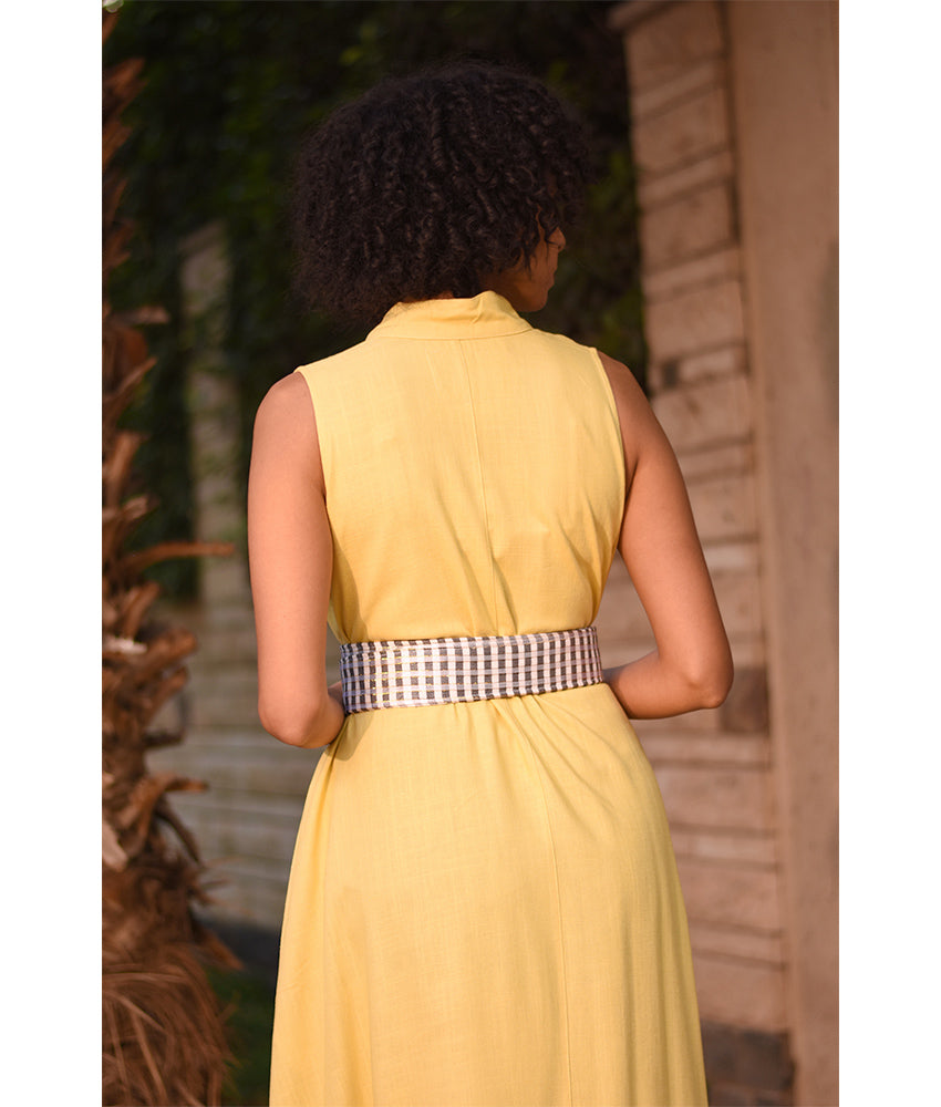 Multicolored Silk & Cotton Loom Woven Double Wrap Belt handmade in Egypt and available at Jozee Boutique