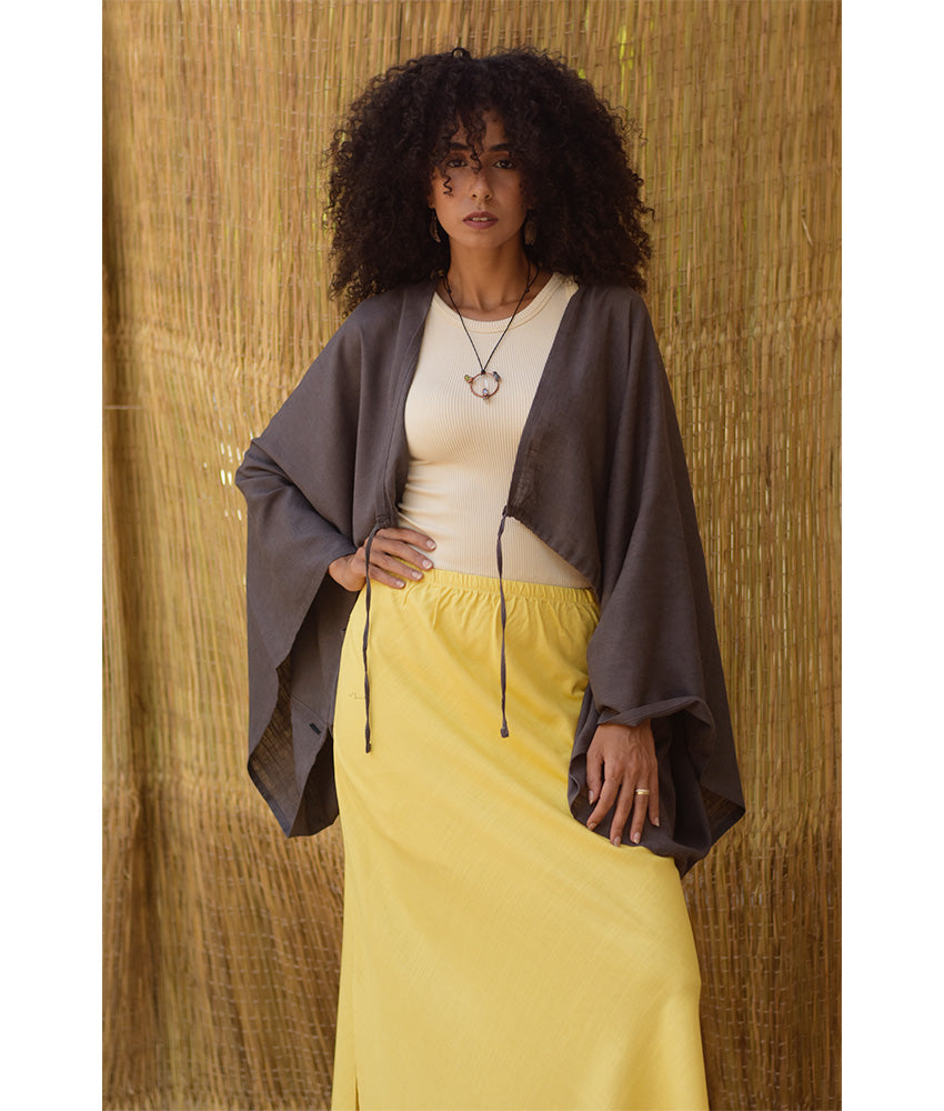 Grey Linen Bolero