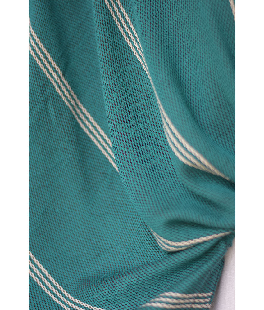 Teal green and grey Heavy Viscose Bolero handmade in Egypt & available at Jozee Boutique.