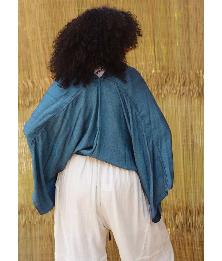 Teal Blue Viscose Bolero