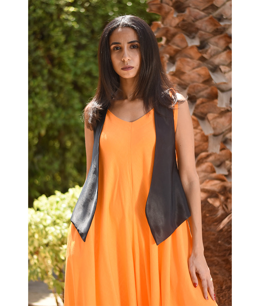 Black Siwa Embroidered Vest Hand Beaded Evening Vest handmade in Egypt & available at Jozee boutique