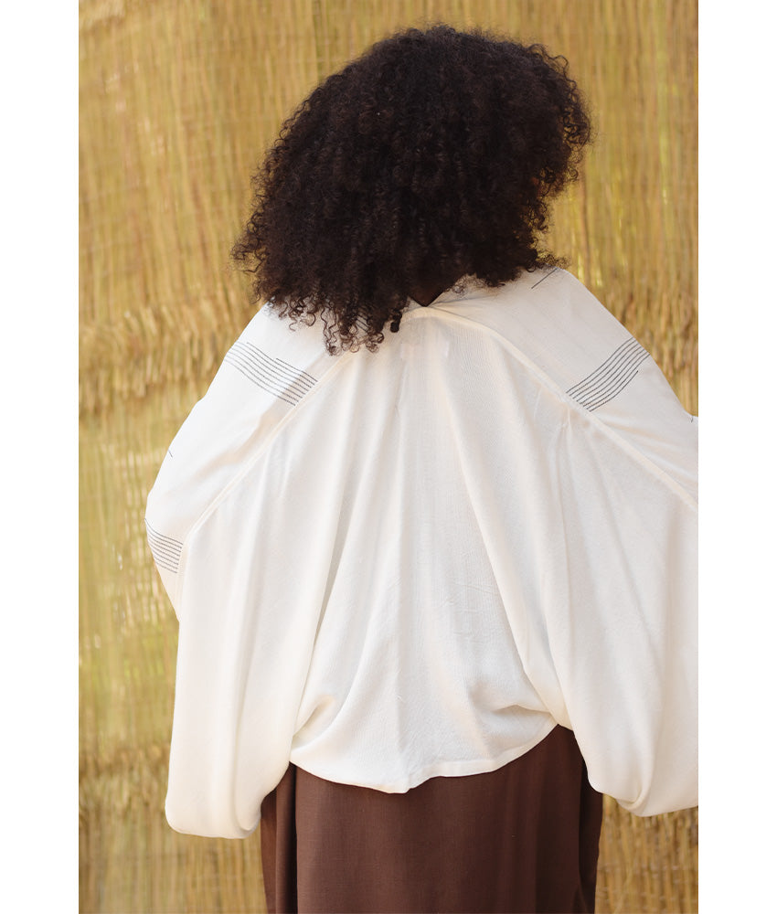 White Viscose Bolero