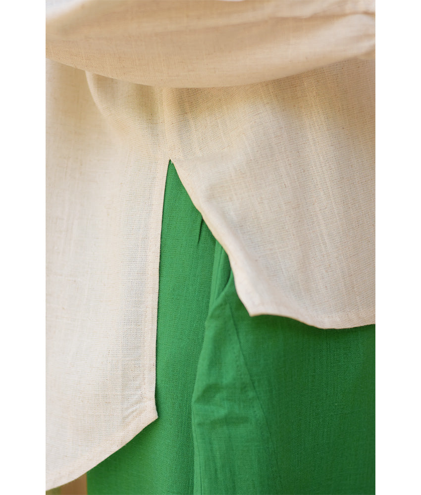 Off White Linen Oversized Shirt