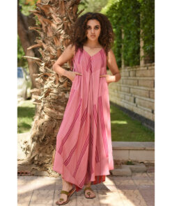 Dark rose Flowy Jumpsuit/Dress handmade in Egypt & available at Jozee boutique