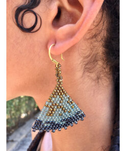 Multicolored Beaded Earrings handmade in Egypt & available in Jozee Boutique