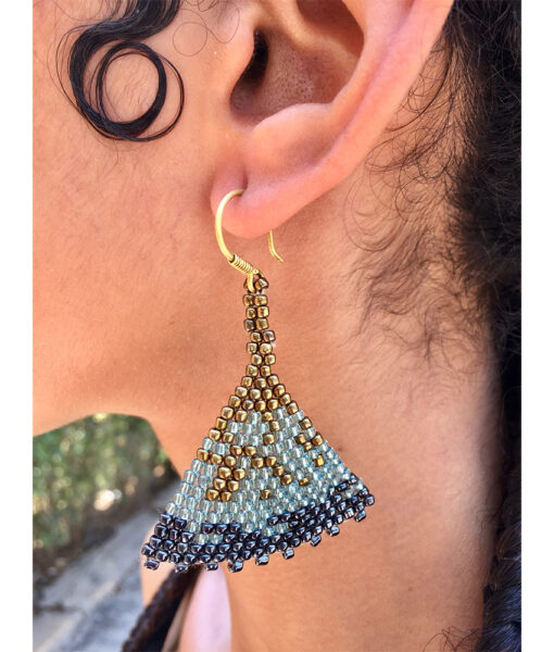 Multicolored Beaded Earrings handmade in Egypt & available in Jozee Boutique