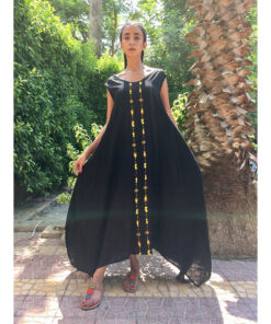 Black Embroidered Dress handmade in Egypt & available in Jozee boutique